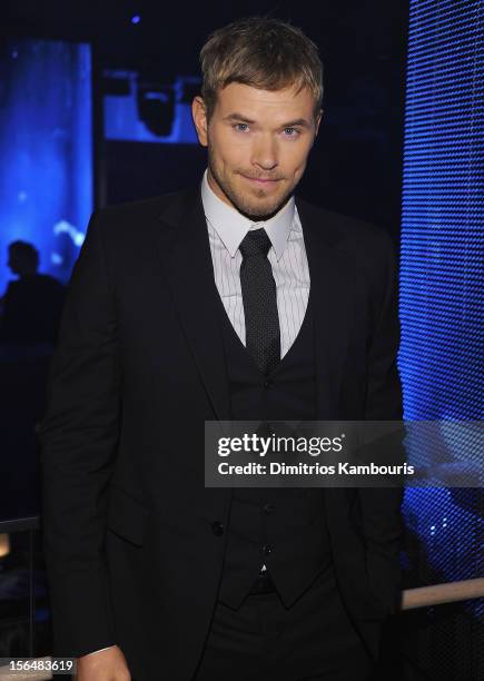 Kellan Lutz attends the after party for The Cinema Society with The Hollywood Reporter and Samsung Galaxy screening of "The Twilight Saga: Breaking...