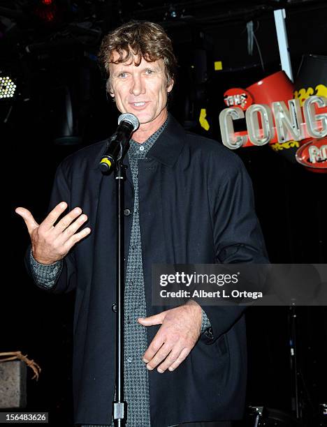 Founder of Safety Harbour Kids John Williams arrives for sCare Foundation's 2nd Annual Halloween Benefit held at The Conga Room at L.A. Live on...