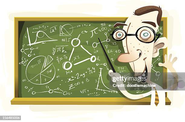 Comic Math Professors 137 Math Teacher Cartoon High Res Illustrations - Getty Images