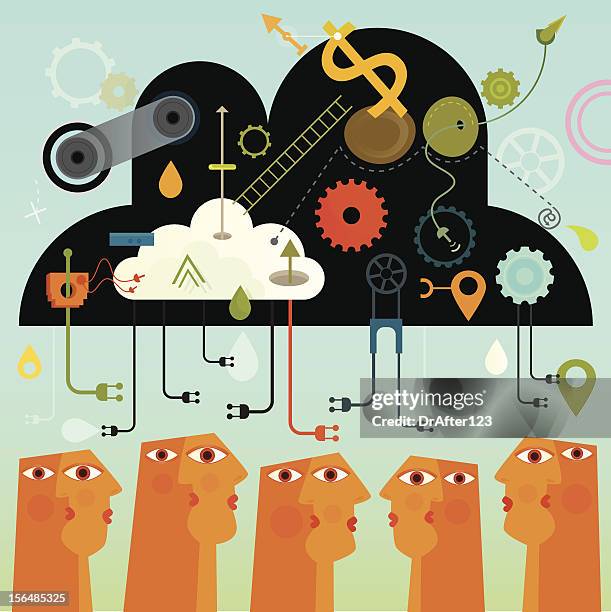 team information - information resources stock illustrations