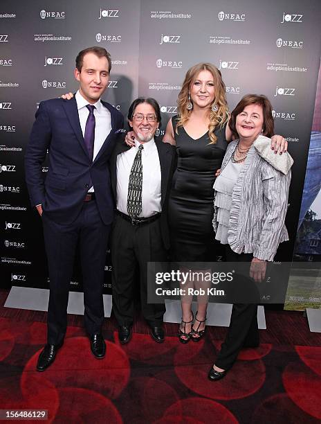 Greg Ammon, Adam Pertman, executive director Adoption Institute, Alexa Ammon and aunt Sandra Williams attend "59 Middle Lane" New York Benefit...