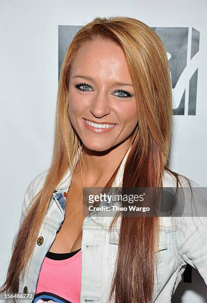 Maci Bookout attends MTV "Restore The Shore" Jersey Shore Benefit at on November 15, 2012 in New York City.