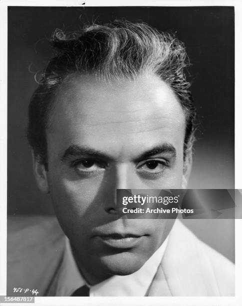 Herbert Lom publicity portrait for the film 'The Love Lottery', 1954.