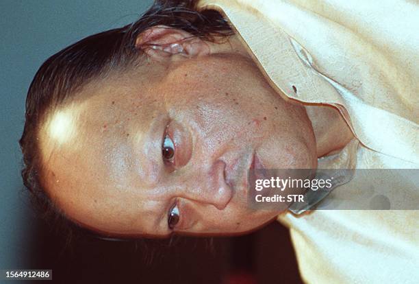 File picture of renowned Pakistani singer Nusrat Fateh Ali Khan during a musical function in Islamabad in 1997. The 49-year-old musician died just...