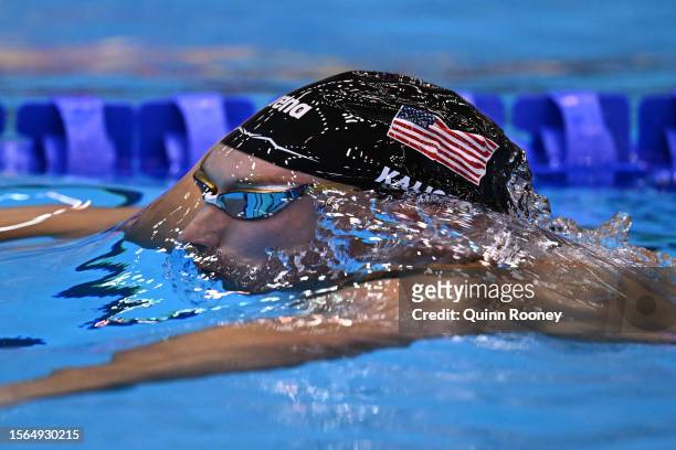 Chase Kalisz of Team United States competes in the Men's 400m Individual Medley Final on day one of the Fukuoka 2023 World Aquatics Championships at...