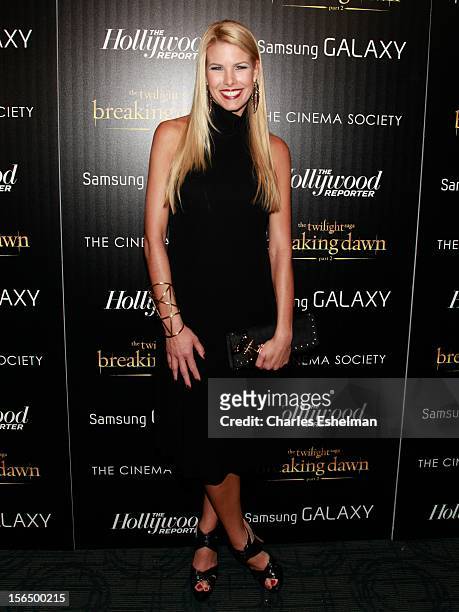 Beth Ostrosky Stern attends the Cinema Society with The Hollywood Reporter and Samsung Galaxy screening of "The Twilight Saga: Breaking Dawn Part 2"...