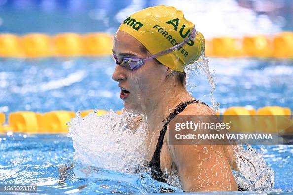 Australia's Jenna Forrester competes in the final of the women's 400m