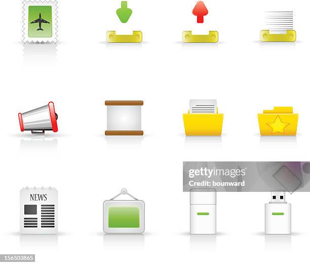 universal icon set - network cable close up stock illustrations
