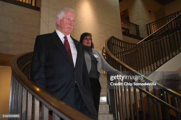 House Permanent Select Committee on Intelligence member Rep. Mike Thompson arrives at the U.S. Capitol for a hearing November 16, 2012 in Washington,...