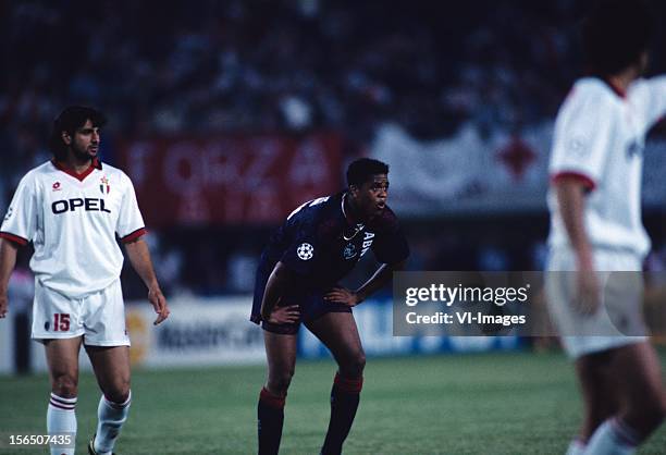 Patrick Kluivert during the Champions League final match between Ajax Amsterdam and AC Milan on May 24, 1995 in Vienna, Austria.