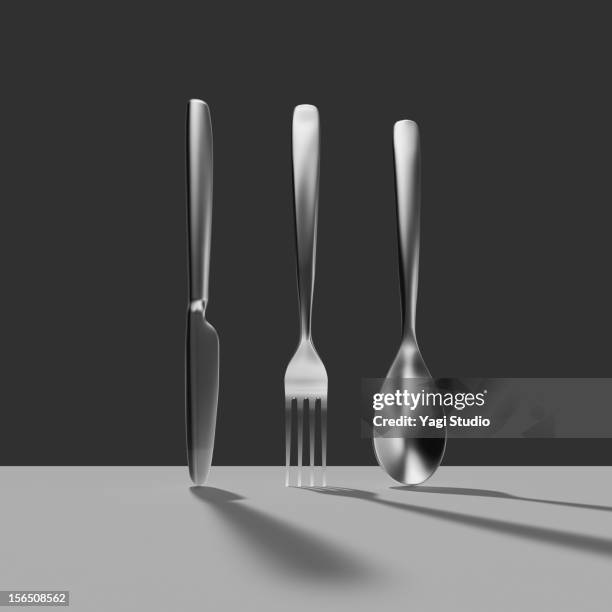 stockillustraties, clipart, cartoons en iconen met knife and fork and spoon - eetgerei