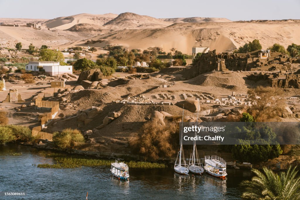The River Nile in Aswan,Egypt