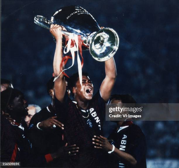 Patrick Kluivert during the Champions League final match between Ajax Amsterdam and AC Milan on May 24, 1995 in Vienna, Austria.