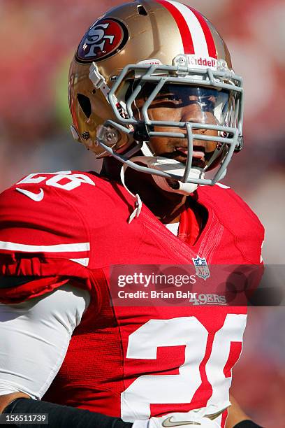 Safety Darcel McBath of the San Francisco 49ers plays against the St. Louis Rams in the first quarter on November 11, 2012 at Candlestick Park in San...