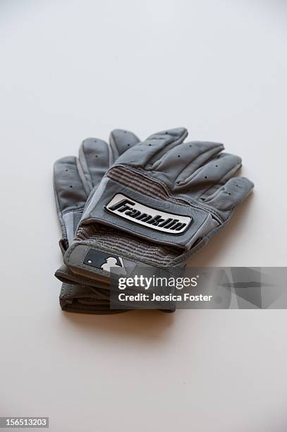 Detail shot of official Major League Baseball Franklin batting gloves as seen on November 16, 2012 in New York, New York.