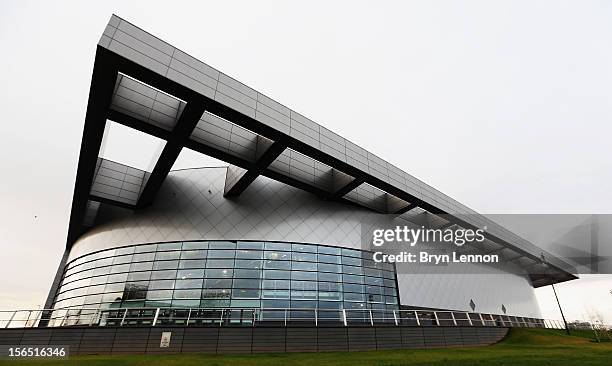 General view of the Sir Chris Hoy Velodrome during day one of the UCI Track Cycling World Cup at the Sir Chris Hoy Velodrome on November 16, 2012 in...