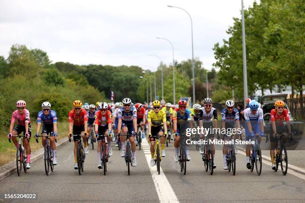 Magnus Cort of Denmark and Team EF Education-EasyPost, Søren Kragh Andersen of Denmark and Team Alpecin-Deceuninck, Jonas Gregaard of Denmark and...