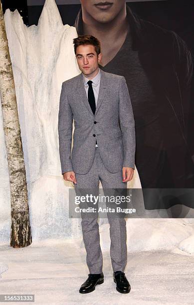 Actor Robert Pattinson attends the 'The Twilight Saga: Breaking Dawn Part 2' Germany premiere at Cinestar on November 16, 2012 in Berlin, Germany.