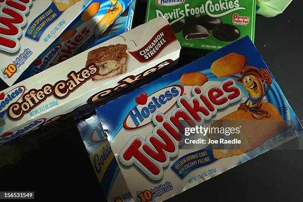 In this photo illustration, Hostess Brands products are shown on November 16, 2012 in Miami, Florida. Hostess Brands Inc. Decided to liquidate its...