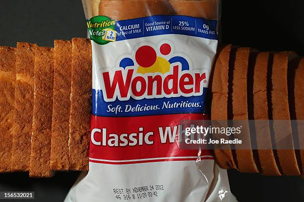 In this photo illustration, Hostess Brand Wonder Bread is shown on November 16, 2012 in Miami, Florida. Hostess Brands Inc. Decided to liquidate its...