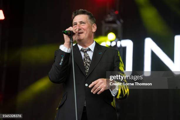 Tony Hadley performs at Rewind Scotland Festival 2023 at Scone Palace on July 23, 2023 in Perth, Scotland.