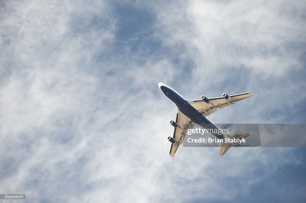 Commercial Airplane in Flight