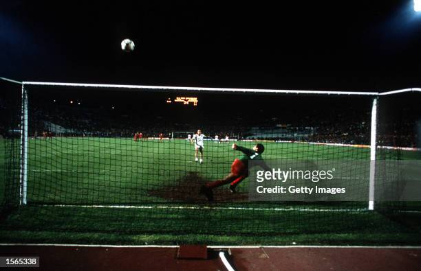 Graziani misses a vital penalty during the 1984 European Cup Final between Roma v Liverpool played in Rome, Italy. Liverpool won 5-3 on penalties...