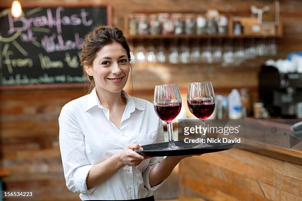 work portraits restaurant - waitress bildbanksfoton och bilder