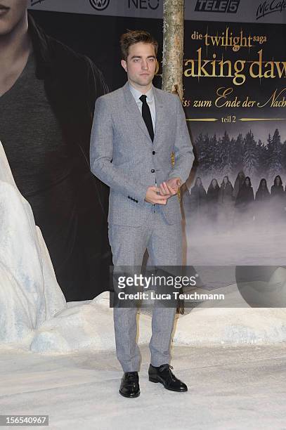 Robert Pattinson attends the 'Twilight Saga: Breaking Dawn Part 2' Germany Premiere at CineStar on November 16, 2012 in Berlin, Germany.