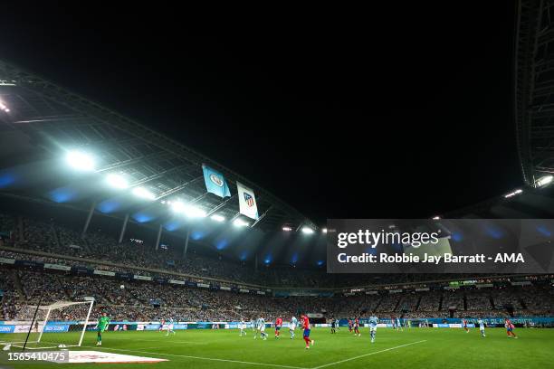 General internal view of match action at Seoul World Cup Stadium during the preseason friendly match between Atletico Madrid and Manchester City at...