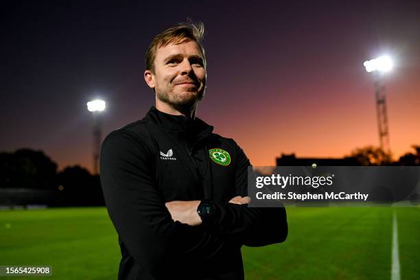 Brisbane , Australia - 30 July 2023; Assistant manager Tom Elmes during a Republic of Ireland training session at Spencer Park in Brisbane,...