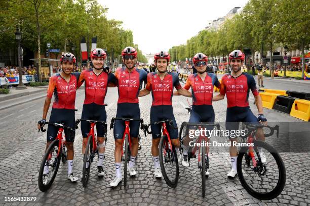 Egan Bernal of Colombia, Jonathan Castroviejo of Spain, Omar Fraile of Spain, Michal Kwiatkowski of Poland, Tom Pidcock of United Kingdom, Carlos...