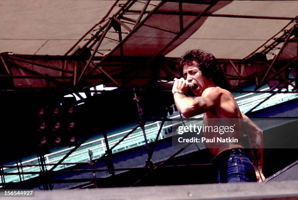 Australian rock group AC/DC performs at Comiskey Park, Chicago,... News ...