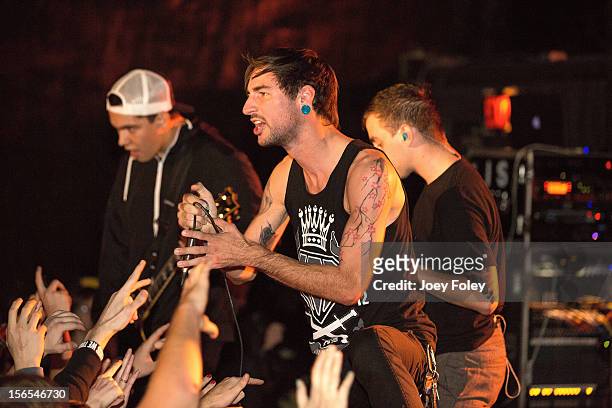 Vocalist Michael Bohn of the rock band Issues performs at The Emerson Theater on November 6, 2012 in Indianapolis, Indiana.