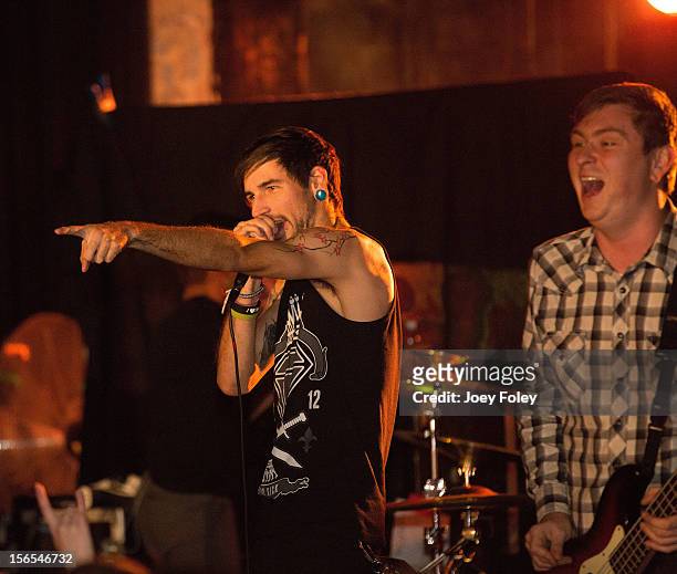 Vocalist Michael Bohn of the rock band Issues performs at The Emerson Theater on November 6, 2012 in Indianapolis, Indiana.