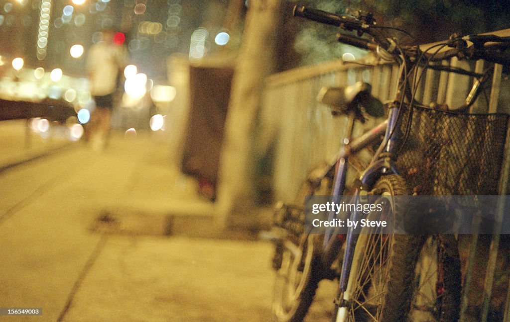 Bicycle on road side