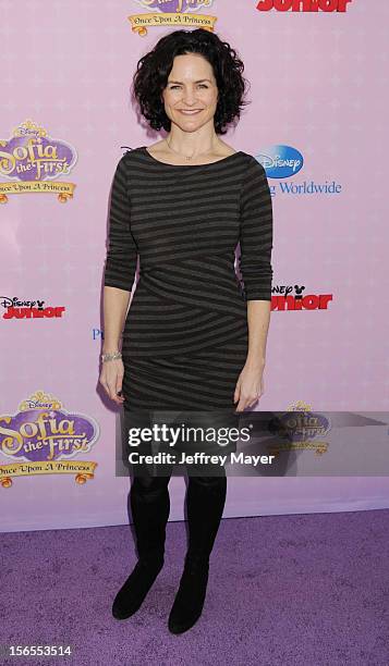 Meghan Strange arrives at the Disney Channel's Premiere Party For "Sofia The First: Once Upon A Princess" at the Walt Disney Studios on November 10,...