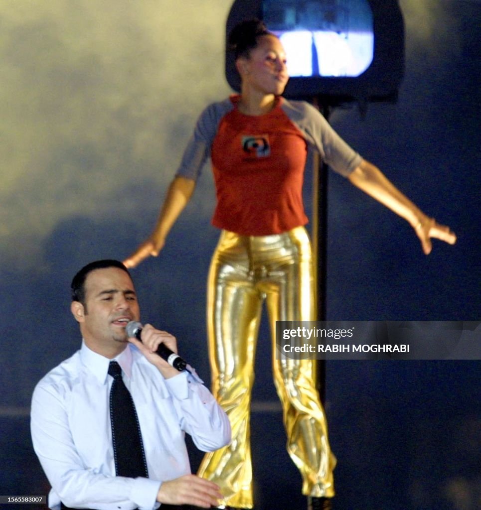 Assi Al Rack Lebanese mega-pop star Assi al-Hellani performs at the launching of ...