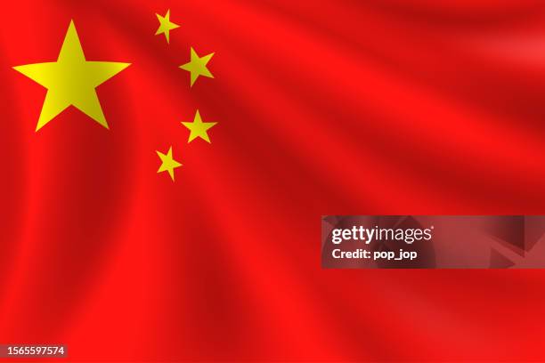 illustrations, cliparts, dessins animés et icônes de drapeau de la chine. drapeau chinois. arrière-plan du drapeau vectoriel. stock illustration - drapeau chinois
