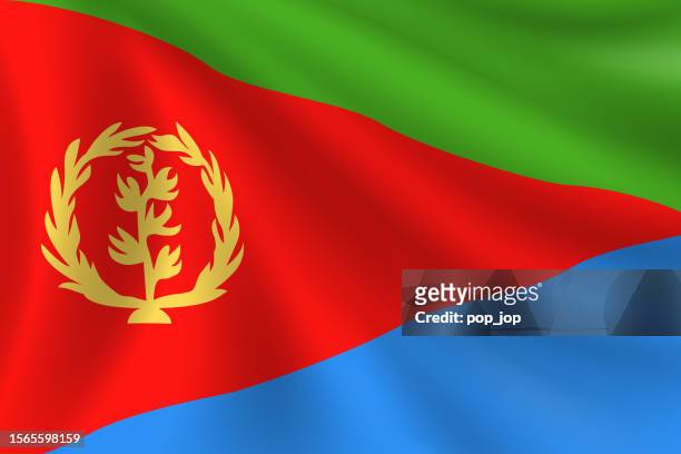 flag of eritrea. eritrean flag. vector flag background. stock illustration - eritrea stock illustrations