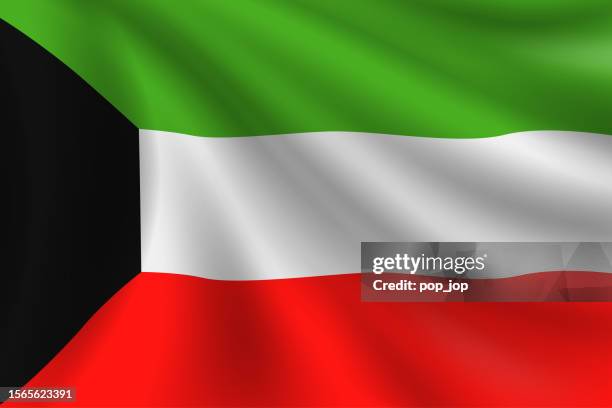 flag of kuwait. kuwaiti flag. vector flag background. stock illustration - kuwaiti flag stock illustrations