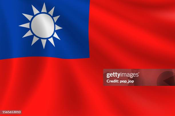 ilustrações, clipart, desenhos animados e ícones de bandeira de taiwan. bandeira taiwanesa. fundo da bandeira vetorial. ilustração stock - bandeira de taiwan