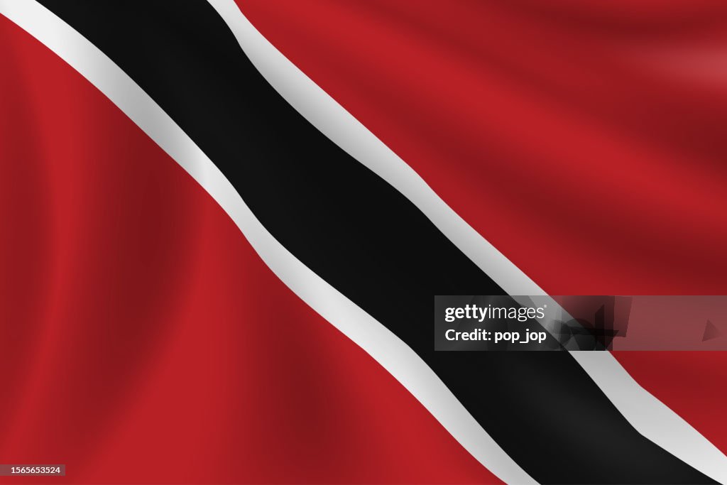 Bandera de Trinidad y Tobago. Fondo de indicador vectorial. Ilustración de stock