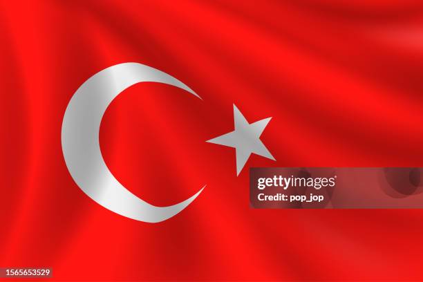 stockillustraties, clipart, cartoons en iconen met flag of turkey. turkish flag. vector flag background. stock illustration - turkse-vlag