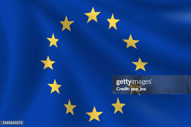 flag of european union. european flag. vector flag background. stock illustration - european union flag stock illustrations