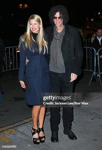 Howard Stern and Beth Ostrosky as seen on November 15, 2012 in New York City.