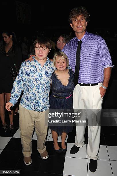 Buddy Lauren Potter and Athony K. Shriver attend the Best Buddies Bash Featuring Far East Movement and SkyBlu of LMFAO at Marlins Park on November...