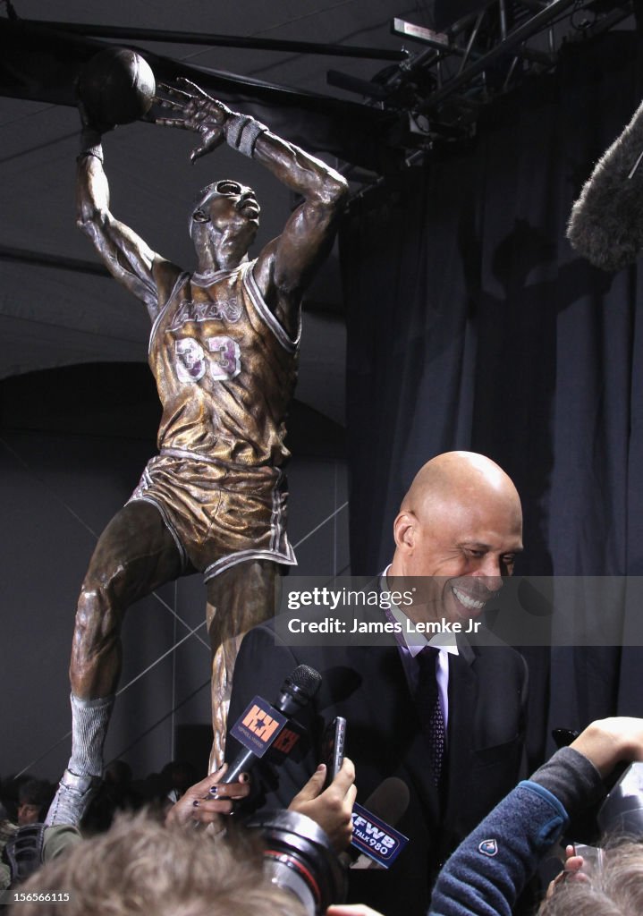 Kareem Abdul-Jabbar Statue Unveiling At Staples Center