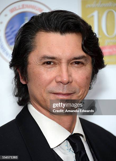 Actor Lou Diamond Phillips arrives at the 10th Annual Opening Doors Awards benefiting the Millennium Momentum Foundation at Dorothy Chandler Pavilion...