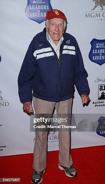 And Olympian Louis Zamperini attends the inaugural Tony LaRussa Leaders and Legends Gala benefiting Tony La Russa's Animal Rescue Foundation at MGM...